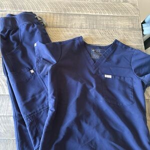 Figs Navy Blue Scrub Set